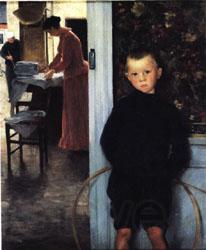 Paul Mathey Woman and Child in an Interior Spain oil painting art